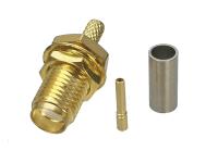 Разъем антенный обжимной SMA-female на кабель RG 174, RG-316, 178, 179, lmr 100RF